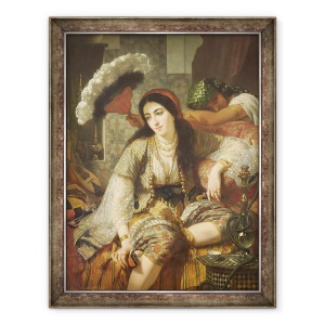 Tablou inramat - Jean Baptiste Ange Tissier - Odalisque, 60 x 80 cm