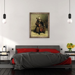 Tablou inramat - Jean Baptiste Camille Corot - Calugarul, 60 x 80 cm - Img 3