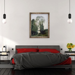 Tablou inramat - Jean Baptiste Camille Corot - Les Baigneuses, 60 x 80 cm - Img 3