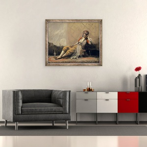 Tablou inramat - Jean Baptiste Camille Corot - Odalisque, 50 x 60 cm - Img 2