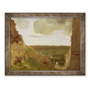 Tablou inramat - Jean Baptiste Camille Corot - Ruinele medievale, 70 x 90 cm