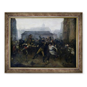Tablou inramat - Jean-Baptiste Carpeaux - Spionul, episodul asediului de la Paris, 70 x 90 cm