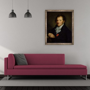 Tablou inramat - Jean Baptiste Greuze - Baronul Dominique Vivant Denon 1745-1825, 50 x 60 cm - Img 2