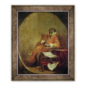 Tablou inramat - Jean-Baptiste Simeon Chardin - Anticharul Maimuta, 50 x 60 cm