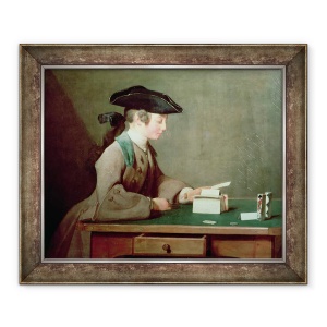 Tablou inramat - Jean-Baptiste Simeon Chardin - Casa de Carduri II, 50 x 60 cm
