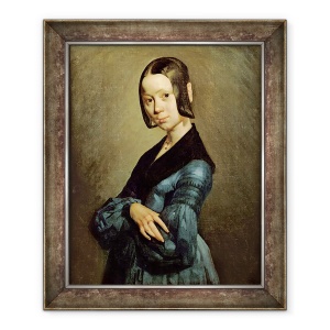 Tablou inramat - Jean-Francois Millet - Pauline Ono 1821-44 in albastru, 70 x 85 cm