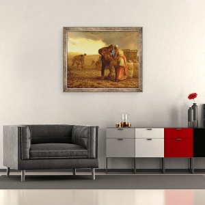 Tablou inramat - Jean-Francois Millet - Recolta cartofului, 50 x 60 cm - Img 2