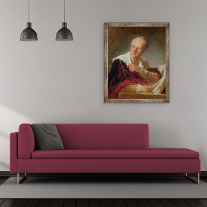 Tablou inramat - Jean-Honore Fragonard - Portret De Barbat, 70 x 85 cm - Img 2