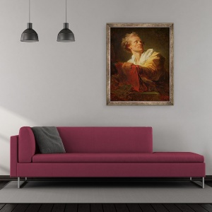 Tablou inramat - Jean-Honore Fragonard - Portret De Un Tanar Artist, 50 x 60 cm - Img 2