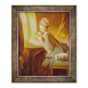 Tablou inramat - Jean-Honore Fragonard - Scrisoarea de dragoste, 70 x 85 cm