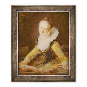 Tablou inramat - Jean-Honore Fragonard - Studiul, sau Cantecul, 50 x 60 cm