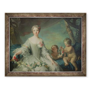 Tablou inramat - Jean-Marc Nattier - Portret presupus a fi Louise Diane dOrleans 1716-36 ca Flora, 60 x 80 cm