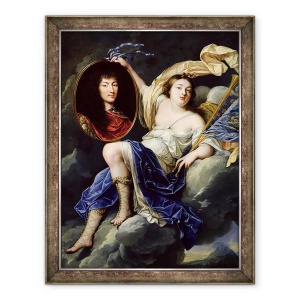 Tablou inramat - Jean Nocret - Fame Prezentarea unui Portret al lui Ludovic al XIV-lea 1638-1715 catre Franta, 60 x 80 cm