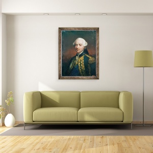 Tablou inramat - Jean Pierre Franque - Portretul lui Charles Henri 1729-94 Conte De Estaing, 70 x 90 cm - Img 2