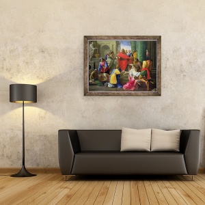 Tablou inramat - Jean Restout - Miracolele Sfantului Pavel in Efes, 60 x 80 cm - Img 2