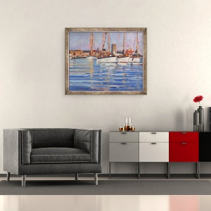 Tablou inramat - Jennifer Wright - Insula Wight - Vechi Gaffers, 50 x 60 cm - Img 2