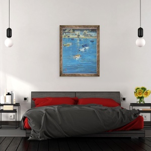 Tablou inramat - Jennifer Wright - Salcombe, Dimineata spumanta, 60 x 80 cm - Img 3