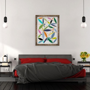 Tablou inramat - Jenny Frean - Frunze imprimate, 70 x 90 cm - Img 3