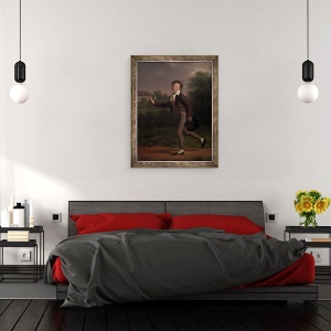 Tablou inramat - Jens Juel - Alergare baiat. Marcus Holst von Schmidten, 70 x 90 cm - Img 3