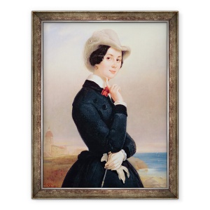 Tablou inramat - Jewgenij Alexandrowitsch Pluchart - Portret De Vera Samoilova, 60 x 80 cm