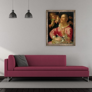 Tablou inramat - Joachim Wtewael - Sfantul Matei, 50 x 60 cm - Img 2