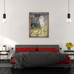 Tablou inramat - Joan Thewsey - Bufnita, 60 x 80 cm - Img 3