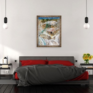 Tablou inramat - jocasta shakespeare - Peste Rising detaliu 3, 60 x 80 cm - Img 3