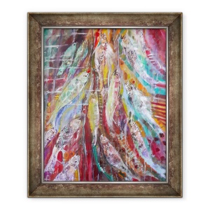 Tablou inramat - jocasta shakespeare - Trandafir si Galbenele, 70 x 85 cm