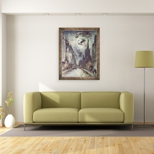 Tablou inramat - Johan-Barthold Jongkind - Rue Saint-Severin, 70 x 90 cm - Img 2