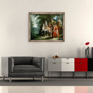 Tablou inramat - Johann Elias Ridinger - Iosif al II-lea, 50 x 60 cm - Img 2