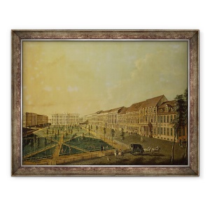 Tablou inramat - Johann Friedrich Meyer - Vedere spre Wilhelmsplatz din sud, 70 x 90 cm