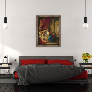 Tablou inramat - Johann Heinrich Tischbein - Anthony si Cleopatra, 60 x 80 cm - Img 3