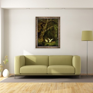 Tablou inramat - Johann Heinrich Tischbein - Vulpi si Gaste, 70 x 90 cm - Img 2