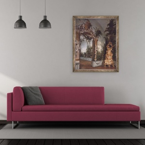 Tablou inramat - Johann Wenzel Bergl - Apartamentele Bergl - decor trompe loeil pictat de Johann Bergl, 50 x 60 cm - Img 2