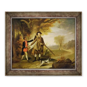 Tablou inramat - Johann Zoffany - Al treilea duce de Richmond 1735-1806 fotografiere cu servitorul sau, 50 x 60 cm