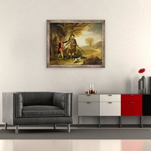 Tablou inramat - Johann Zoffany - Al treilea duce de Richmond 1735-1806 fotografiere cu servitorul sau, 50 x 60 cm - Img 2