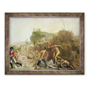 Tablou inramat - Johann Zoffany - Moartea capitanului James Cook, 70 x 90 cm
