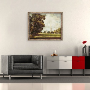 Tablou inramat - John Constable - Catedrala Salisbury din Marsh inchide, 70 x 85 cm - Img 2