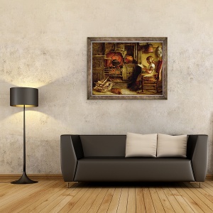 Tablou inramat - John Dawson Watson - Cabana semineul, 70 x 90 cm - Img 2