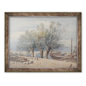 Tablou inramat - John Varley - Podul Vauxhall, 60 x 80 cm