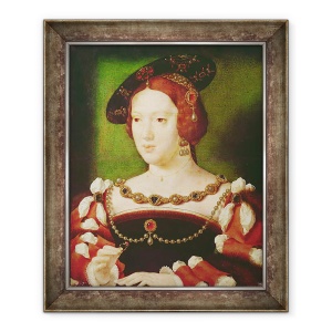 Tablou inramat - Joos van Cleve - Portret De Eleanor De Hapsbourg 1498-1558, 70 x 85 cm