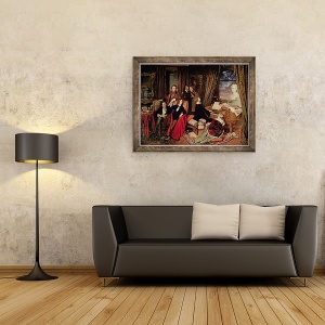 Tablou inramat - Josef Danhauser - Liszt la pian, 70 x 90 cm - Img 2