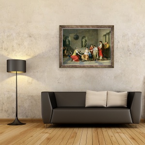Tablou inramat - Joseph Benoit Suvee - Mama lui Gracchi, 70 x 90 cm - Img 2