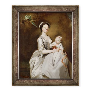 Tablou inramat - Joseph Highmore - Dna Sharpe si Copila, 50 x 60 cm