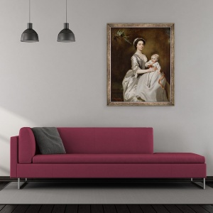 Tablou inramat - Joseph Highmore - Dna Sharpe si Copila, 50 x 60 cm - Img 2