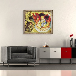 Tablou inramat - Juan Mates - Sfantul Ioan pe Patmos, 50 x 60 cm - Img 2