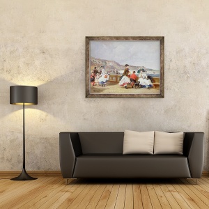 Tablou inramat - Jules Achille Noel - Le Treport, 70 x 90 cm - Img 2
