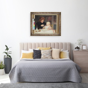 Tablou inramat - Jules Ernest Renoux - intarcare, 60 x 80 cm - Img 3