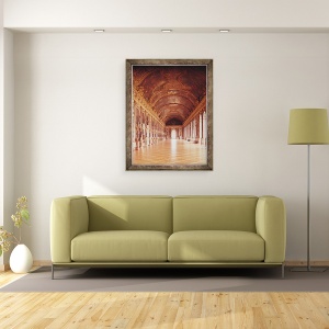 Tablou inramat - Jules Hardouin Mansart - Galerie des Glaces Sala Oglinzilor 1678-84, 70 x 90 cm - Img 2