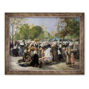 Tablou inramat - Jules Trayer - Piata Materiala, 60 x 80 cm